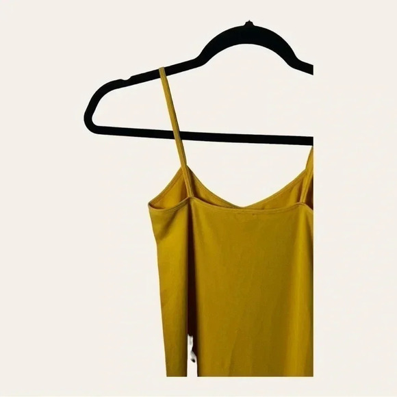 1711. YELETE SLIP DRESS MUSTARD IN COLOR ONE SIZE SPAGHETTI STRAPS SOFT - Picture 10 of 12